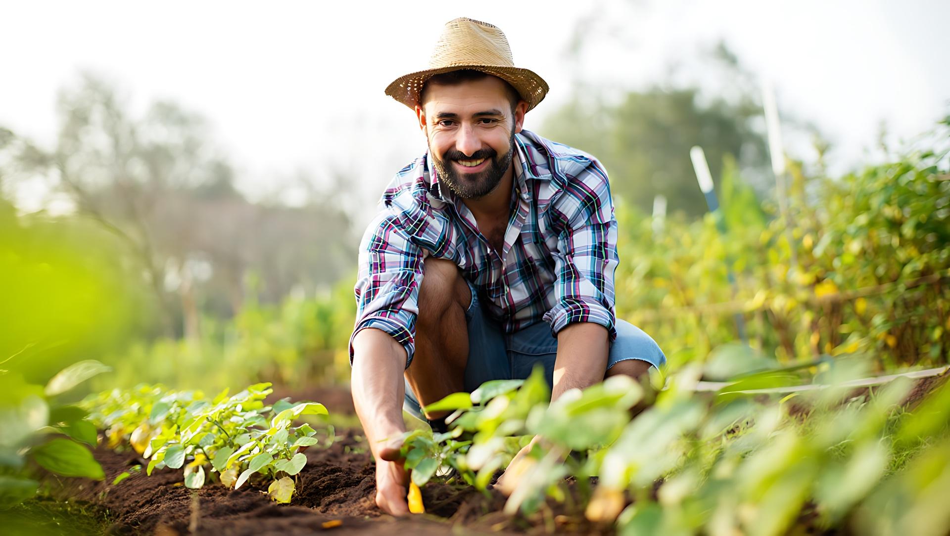 Gärtner arbeitet im Gemüsebeet | Ameisen bekämpfen