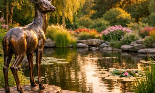 Wenn Bronze auf Grün trifft: Wirkung von Bronzeskulpturen im Garten